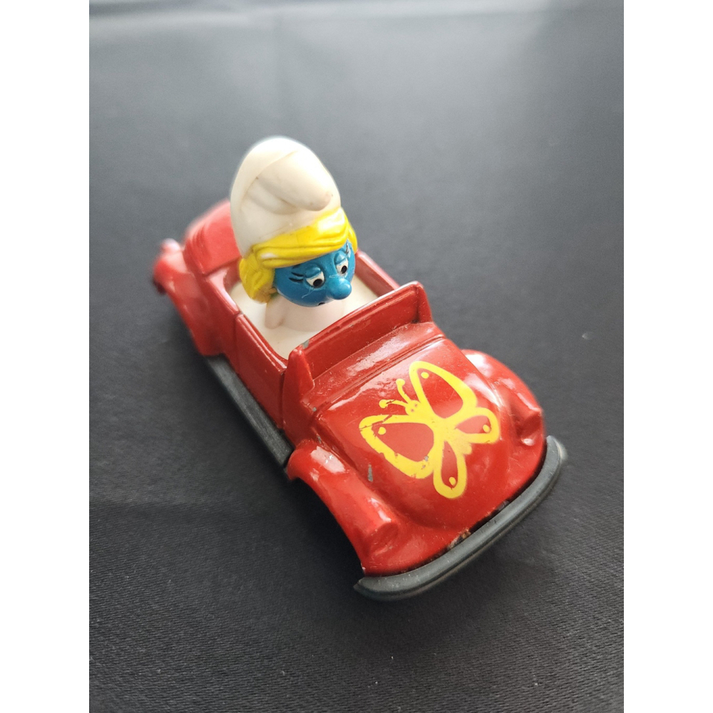 Vintage ERTL Smurf Smurfette Diecast Car 1982, EUC